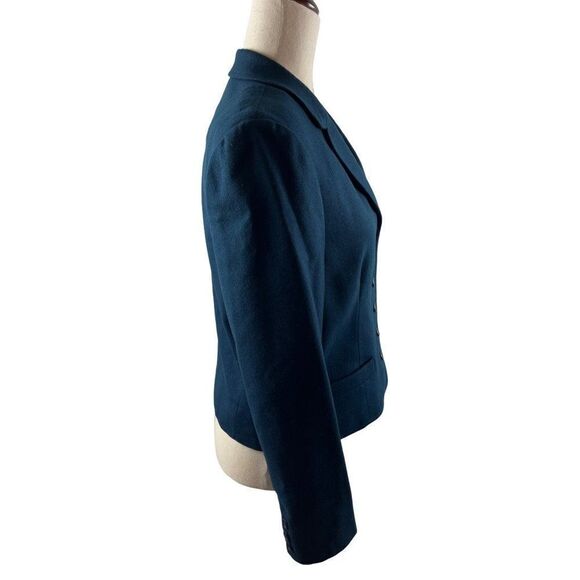 Vintage Young Pendleton Pure Virgin Wool Button Up Blazer Jacket Blue Size 11/12 - Picture 4 of 10